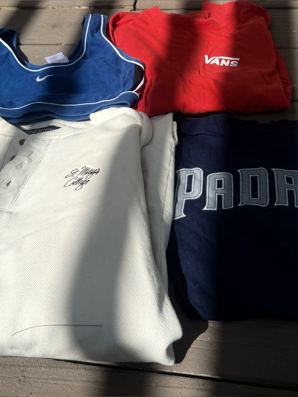 Vans Red Crewneck Sweatshirt with White Logo